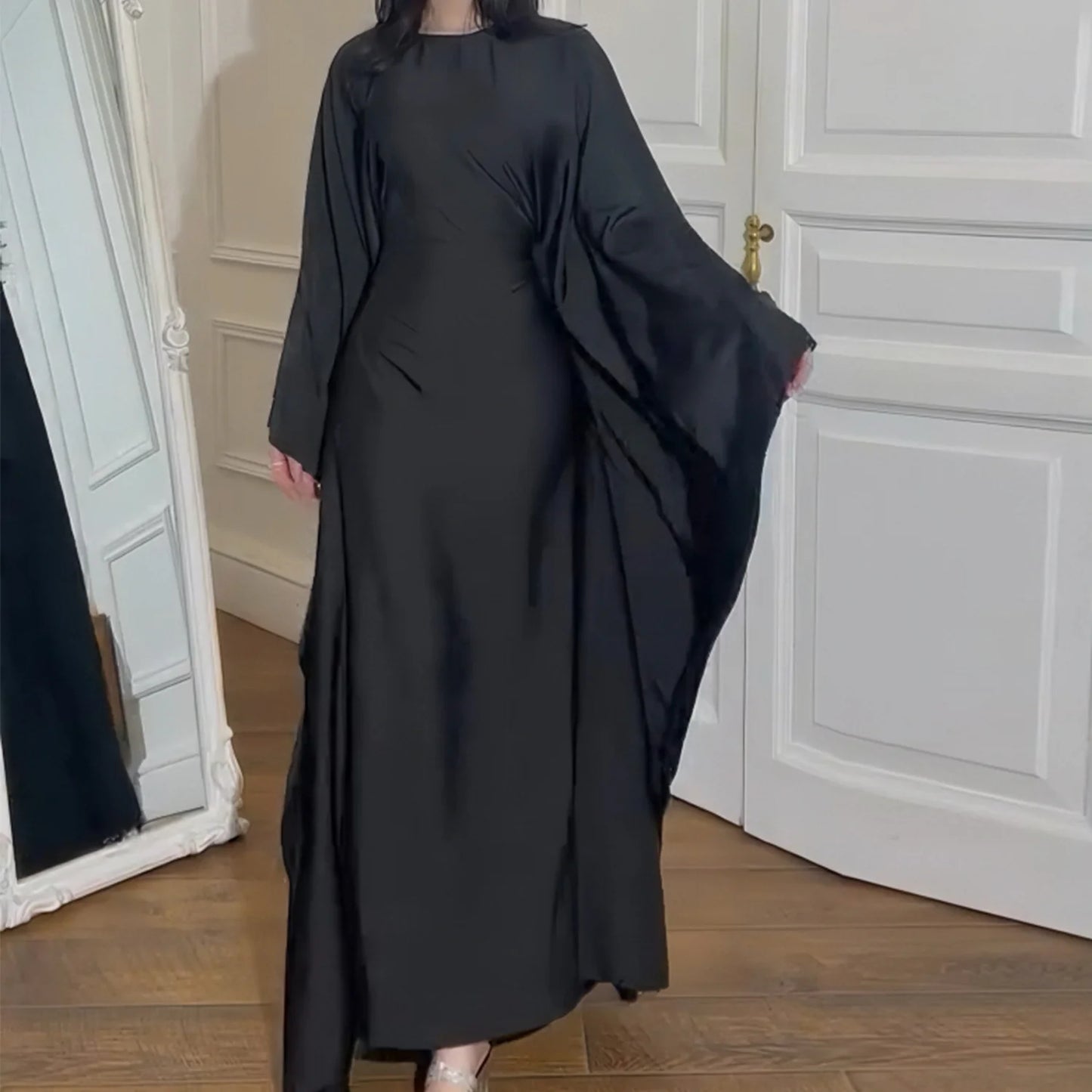 Closed Batwing Abaya Women Muslim Dress Turkish Islamic Dress Women 2024 For Party Kebaya Kaftan Turkey Caftan Marocain Femme