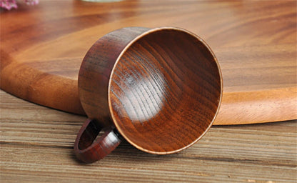 Handmade Spruce Wood Cups – Natural Big Belly Mug for Tea, Coffee & Milk