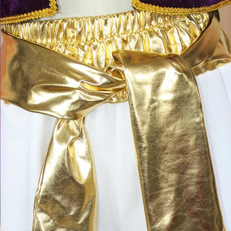 Movie Aladdin Costumes Arabian Prince Aladdin Cosplay Costume Vest Pants Suits Halloween Party Clothes