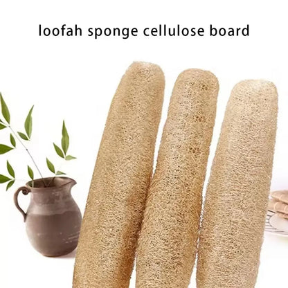 Natural Bath Loofah Exfoliating Body Sponge with Rope Loofah Scrubber for Skin Care Spa Shower Body Bath Brush Kitchen Cleaning