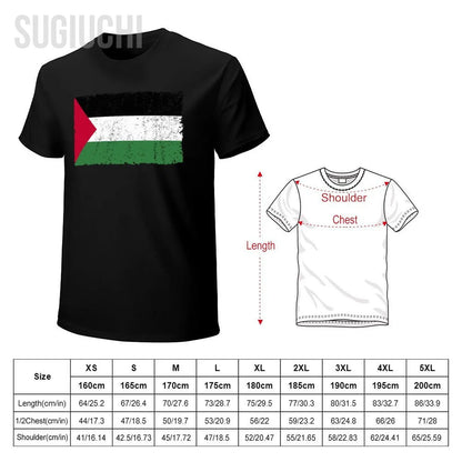 Unisex Men Palestine Flag Proud Palestinian Gaza Arabic Tshirt Tees T Shirts Women Boys 100% Cotton T-Shirt