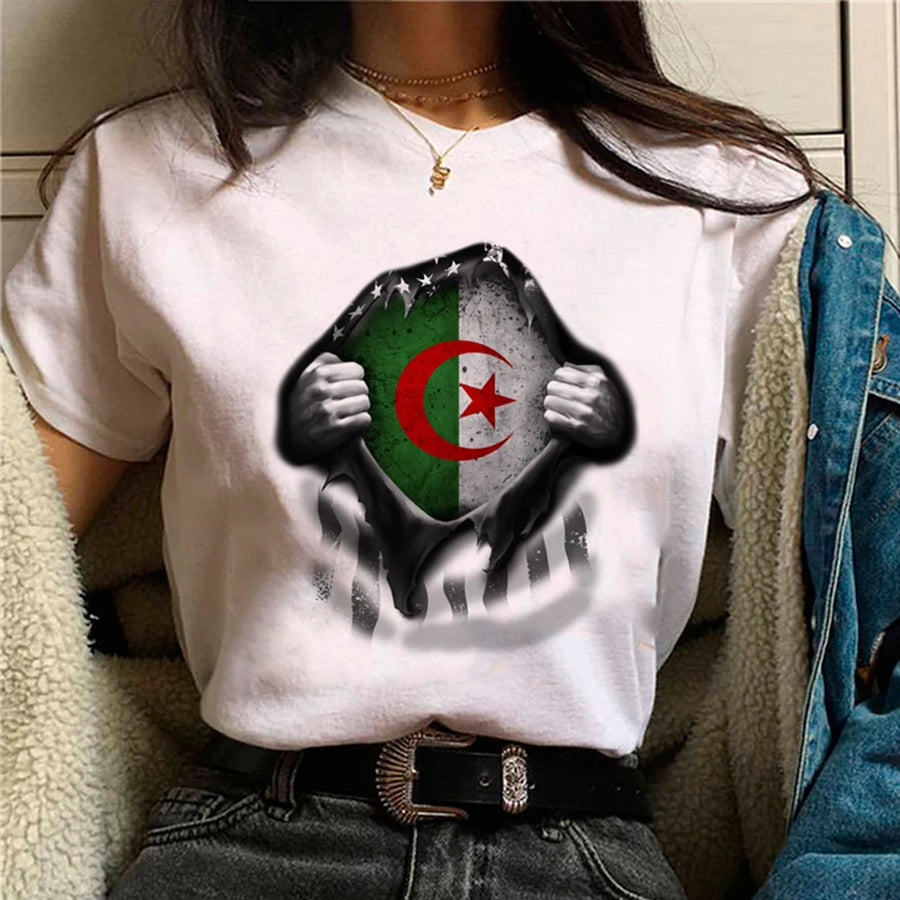 Algeria 3D Football Jersey – Quick-Dry Sports Tee, Men's & Kids' Fan Top