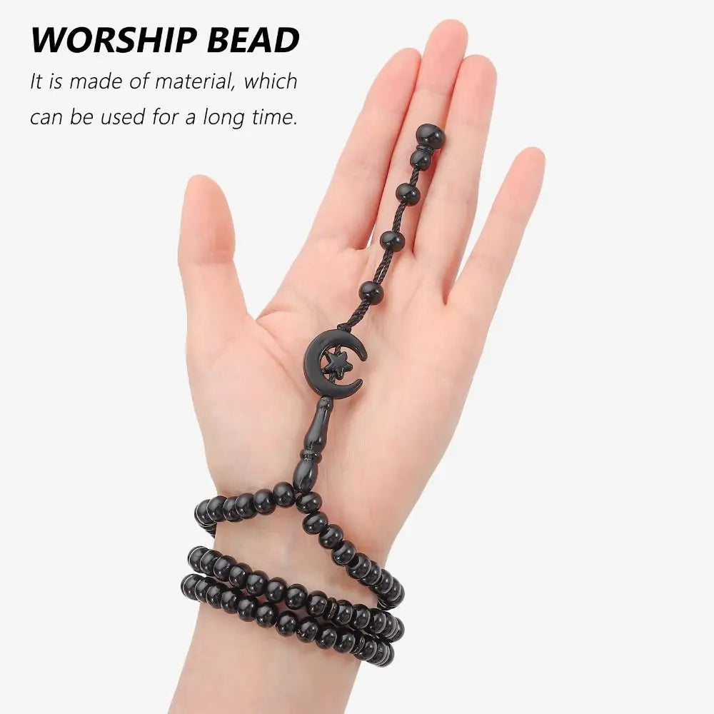 2pcs Prayer Beads Muslim Tasbih 99 Beads Allah Muhammad Engraved Islamic Prayer Rosary Bead Misbaha Tasbeeh 99 Prayer Beads