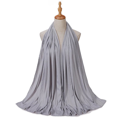 The Knitted Jersey Pleated Hijab – Soft Drapes, Effortless Style
