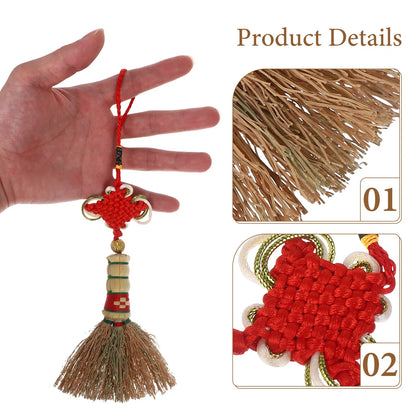 Decorative Broom for Festival Party Wheat Straw Hanging Broom Adornment Festive Door Hanger Wall Decor Window Display