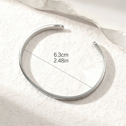 Stainless Steel Ayatul Kursi Cuff Bracelet Ayat Al-Kursi Quran Verse for Protection Islamic Jewelry Arabic Calligraphy Bangle