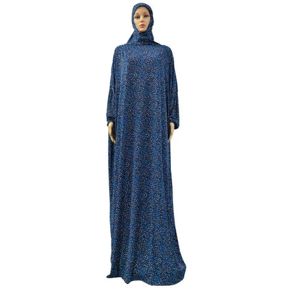 Middle East Prayer Burqa Dress Women Muslim Islamic Full Cover Overhead  Abaya Worship Robe Hooded Gown Vestdios Random