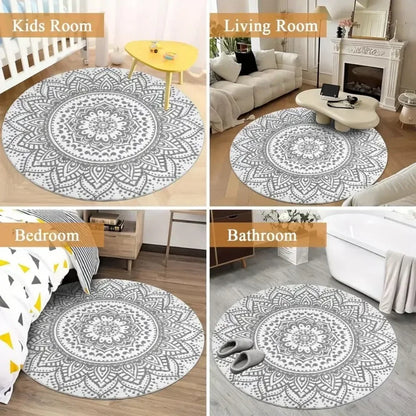 Cartoon Magic Circle, Celestial Star Pattern, Dark Series Theme, Home Decorative Round Carpet, Game Room Floor Mat
