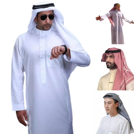 The Ramadan Gift Set – Men's Dubai Kaftan with Keffiyeh Head Scarf