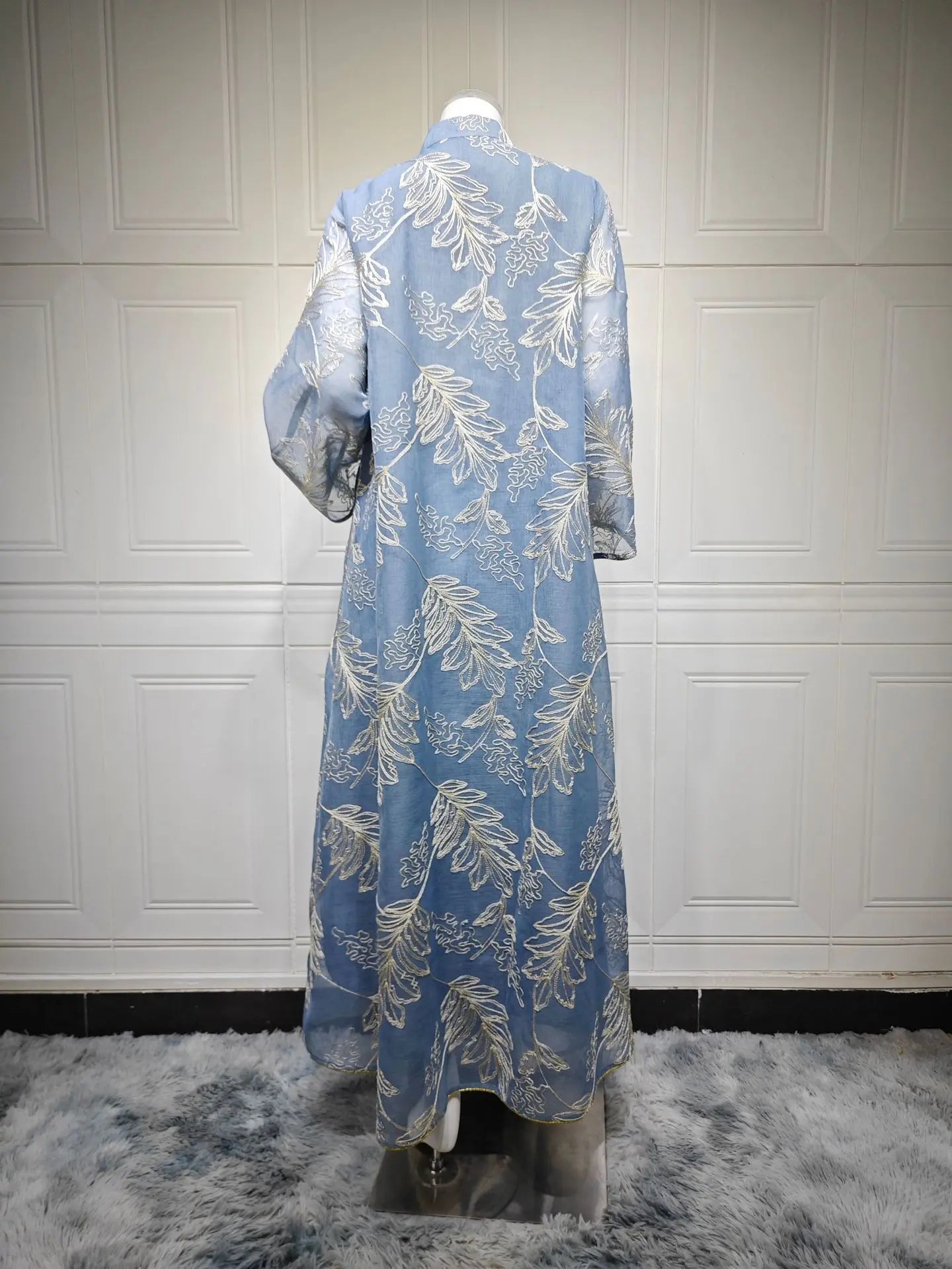 Zahraa Dubai Sequins Luxury Woman Evening Dress Mesh Embroidered Abaya V-Neck Caftan Marocain Femme 2026
