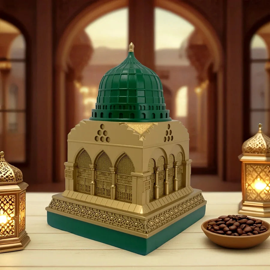 The Green & Gold Mosque – Islamic Architectural Replica Decor