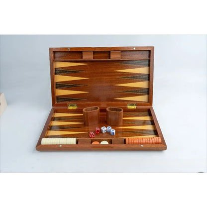 Solid Wood Backgammon Set Educational Family Board Game Leisure Entertainment