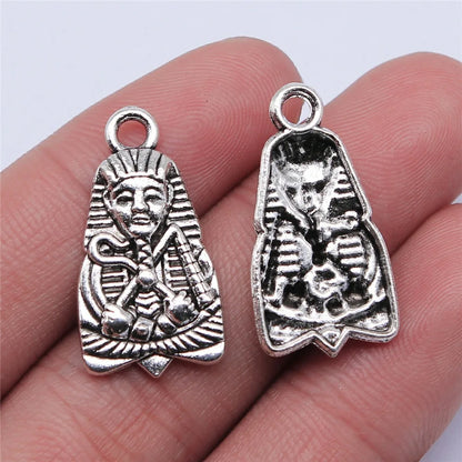 Egyptian Charm Set – 10-Piece Pyramid, Eye of Horus, Anubis & Bastet for Jewelry Making