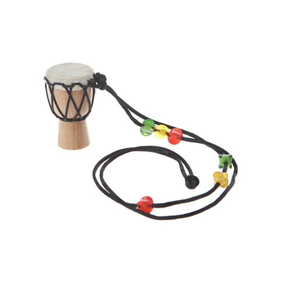 F92E Mini Djembe Percussion African Hand Drum Pendant Drummer Present for Learning Drume Beginner Starter Tool