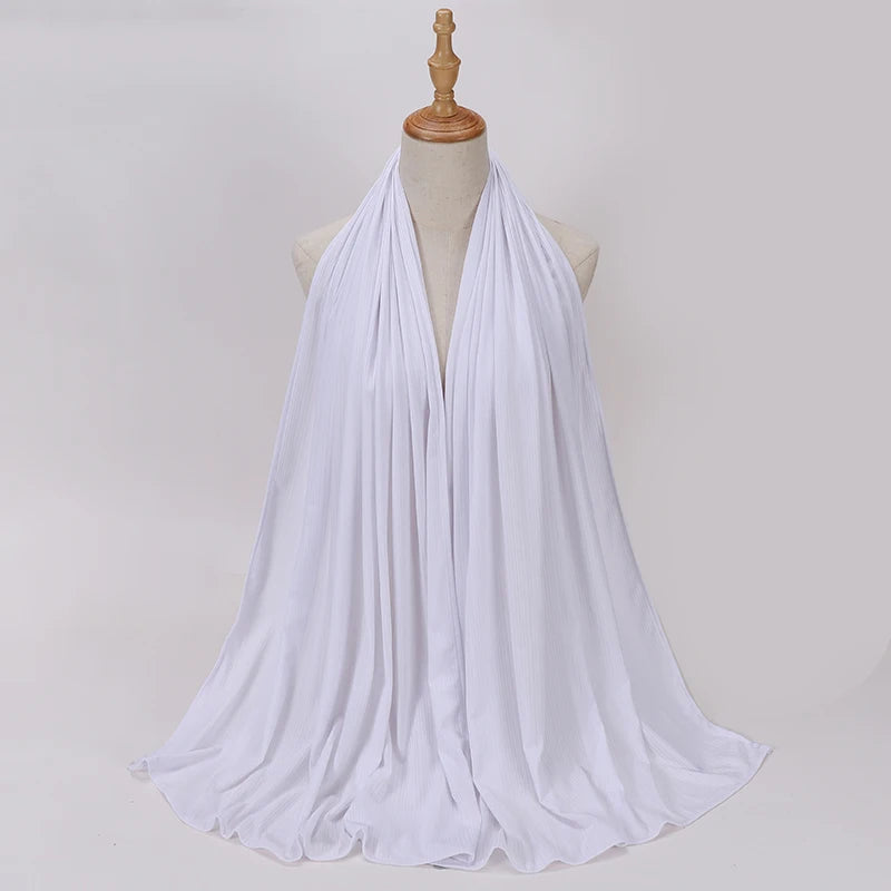 The Knitted Jersey Pleated Hijab – Soft Drapes, Effortless Style