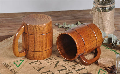Handmade Spruce Wood Cups – Natural Big Belly Mug for Tea, Coffee & Milk