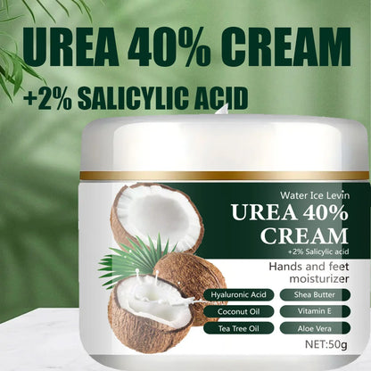 40% Urea + 2% Salicylic Acid Hand and Foot Cream, Highly Effective Moisturizer, Lightweight and Easily Absorbed, Locks in Moisture, Portable and Ready to Use Anytime, Leaves Hands and Feet Light and Smooth