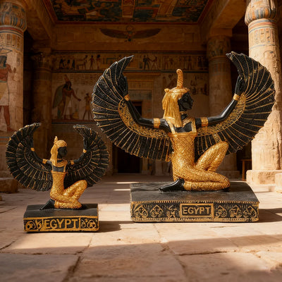Isis Winged Goddess Resin Figurine – Egyptian Handicraft, Mother of Horus Decor