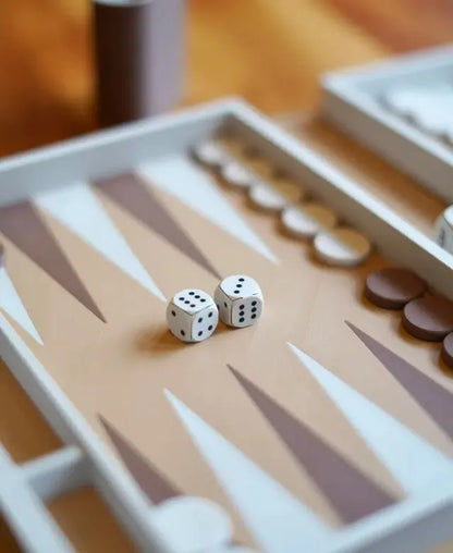Foldable Book-Shaped Backgammon Board Game | Portable Travel Size | Premium Decor & Gift Idea