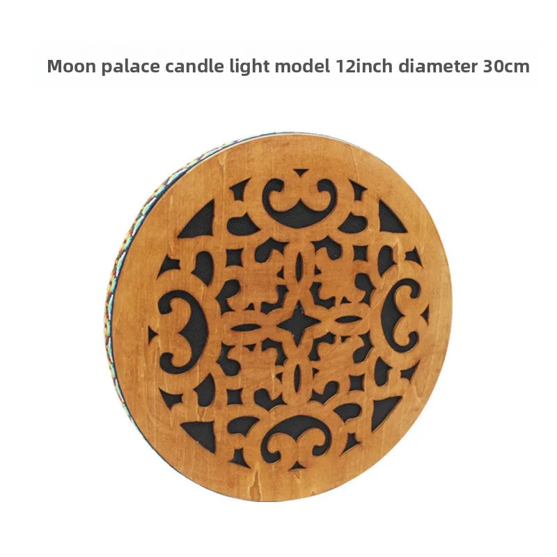 8-inch/12-inch Ocean Drum Portable Hand Drum Instrument Ethnic Percussion Instrument Onomatopoeic Music Sound Therapy Relaxing