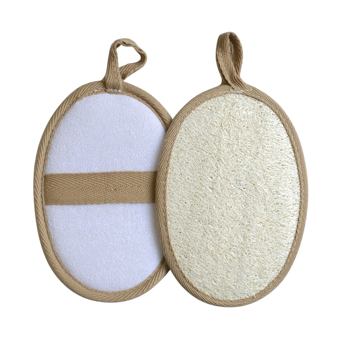 1PC Natural Loofah Body Shower Scrubber Bath Exfoliating Sponge Soft Shower Brushes With Hook Towel Sponge Merchandises Scrubber