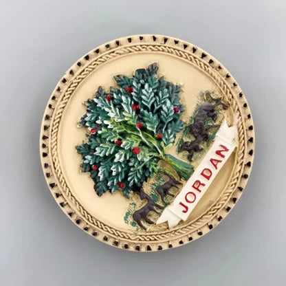 Jordan Fridge Magnets – Hashemite Kingdom & Petra Travel Souvenir, Wedding Gift