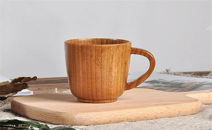 Handmade Spruce Wood Cups – Natural Big Belly Mug for Tea, Coffee & Milk