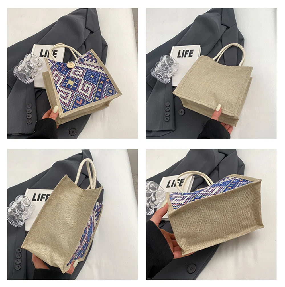 The Linen Garden – Flower Pattern Designer Tote for the Woman on the Move