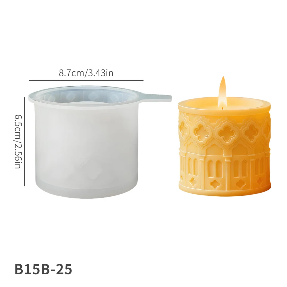 S0242 Novidades Islamic Style Storage Jar Resina Molde Jewelry Trinket Container Vase Box Candle Pot Mold with Lid for DIY Craft