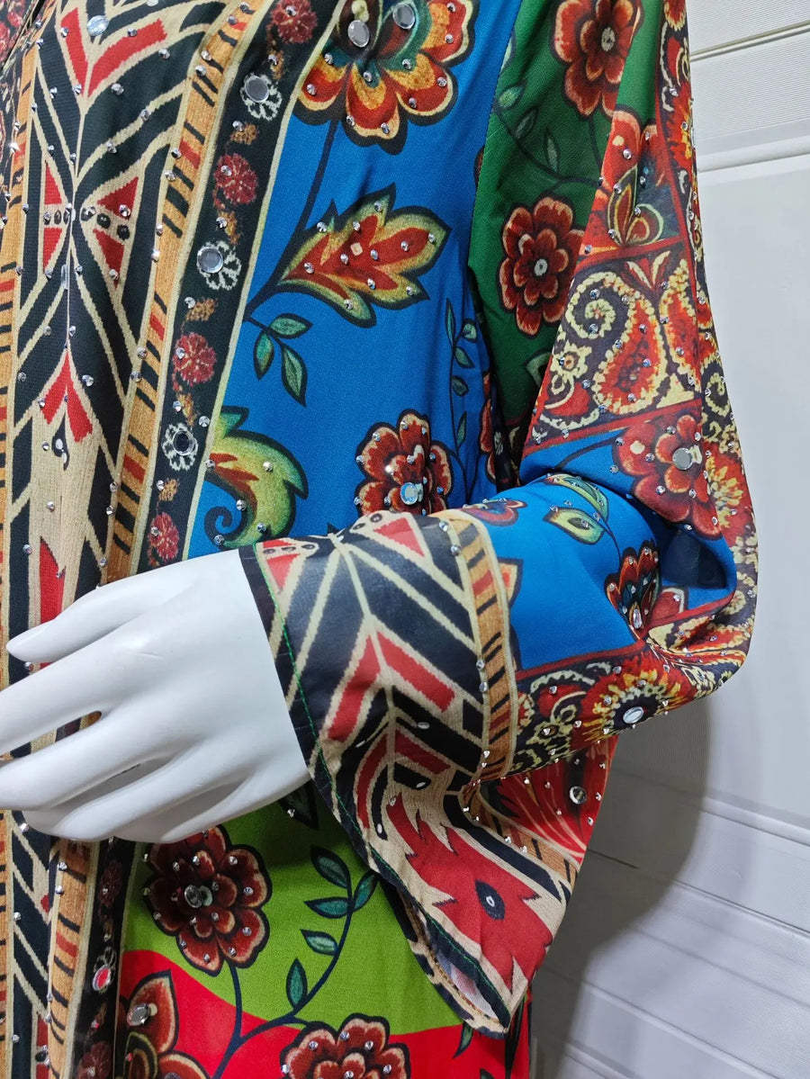 Zahraa Ramadan – The Rhinestone Floral Abaya for the Muslim Woman in America