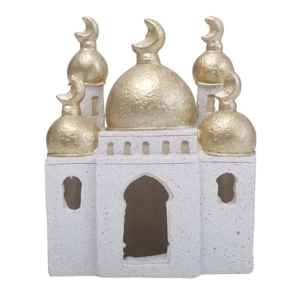 Ramadan Ornaments Resin Material Mosque Islamic Castle Statue Family Tabletop Atmosphere Decoration Architectural Table Decor