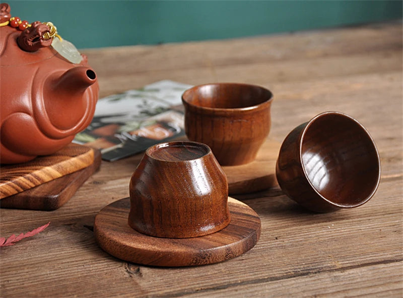 Handmade Spruce Wood Cups – Natural Big Belly Mug for Tea, Coffee & Milk