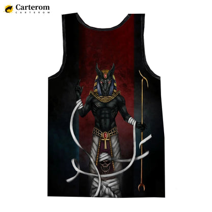 Egyptian God Pharaoh Tank Top – Men's Sleeveless Harajuku Oversized Streetwear