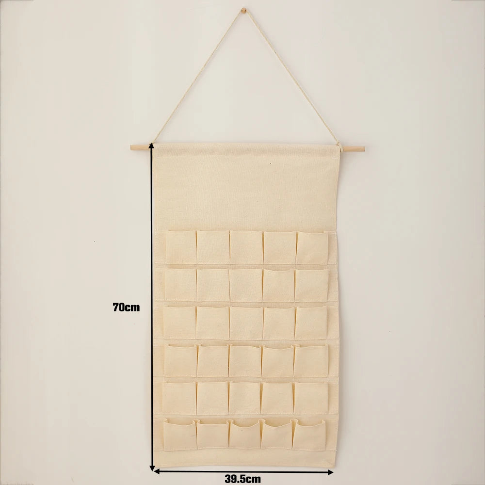 Fabric Advent Calendar With 30 Pockets Eid Mubarak Ramadan Kareem Hanging Wall Calendar To Fill Yourself Countdown Decoration