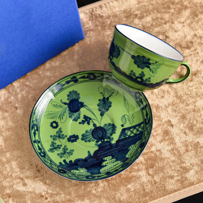 Oriental Bloom – High-End Ceramic Coffee Cup Set with Gift Box