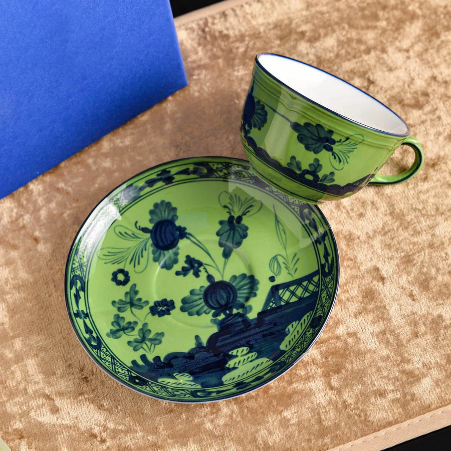 Oriental Bloom – High-End Ceramic Coffee Cup Set with Gift Box