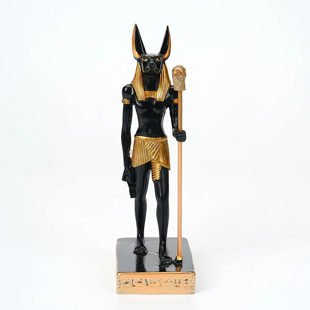 Anubis Resin Sculpture – Creative Egyptian Mythology Statue for Home & Study