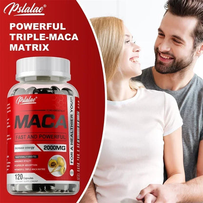 Maca Root Capsules - To Support Energy, Endurance and Performance, Builds Muscle and Strength