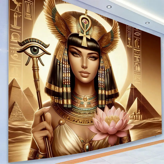 Ancient Egyptian Goddess Tapestry – Pharaoh & Anubis Wall Hanging for Heritage Decor