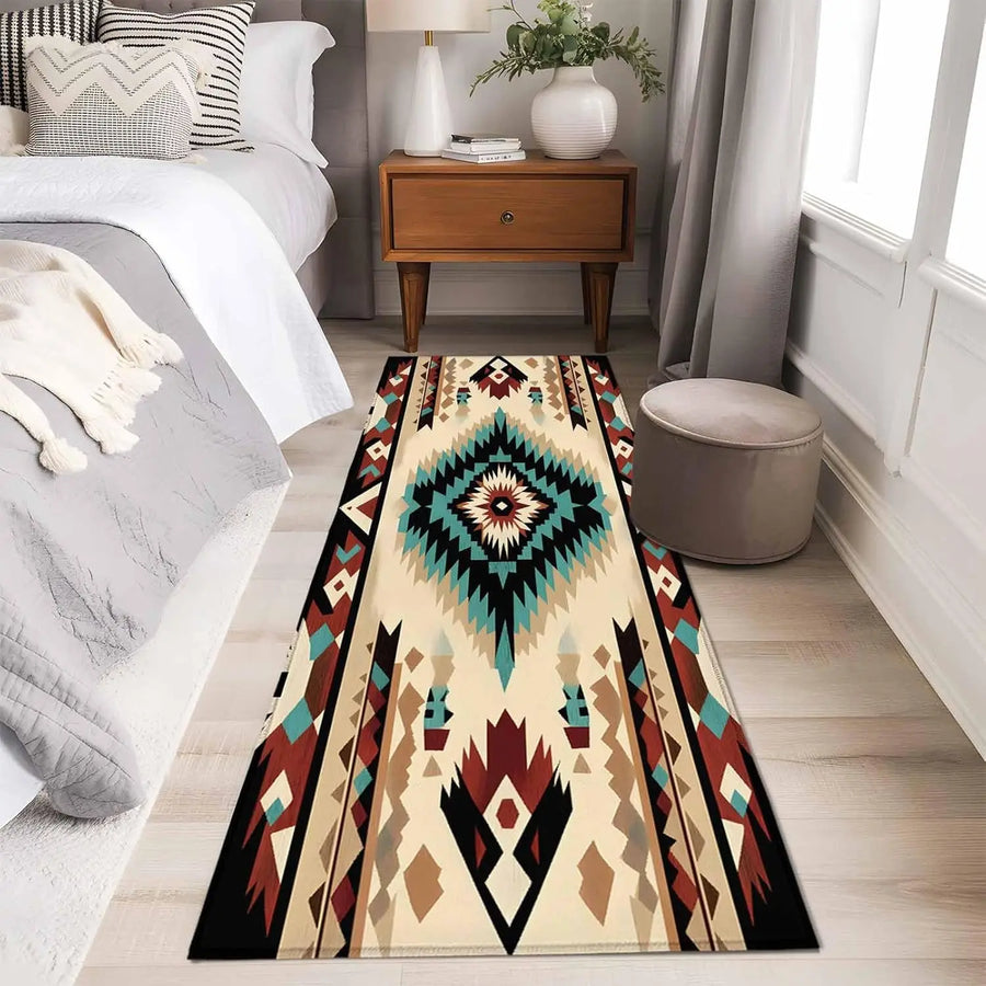 The Hallway Nomad – Bohemian Geometric Runner Rug