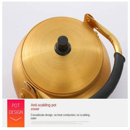 Gold Aluminum Arabic Coffee Kettle – Large Capacity Teapot, 0.75-4L