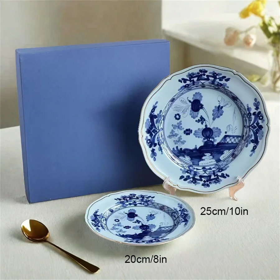 Oriental Bloom – High-End Ceramic Coffee Cup Set with Gift Box