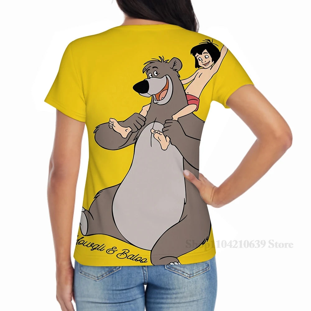 All over print Mowgli Baloo Shirt Sticker Mask men T-Shirt women fashion girl t shirt boy tops tees Short Sleeve tshirts