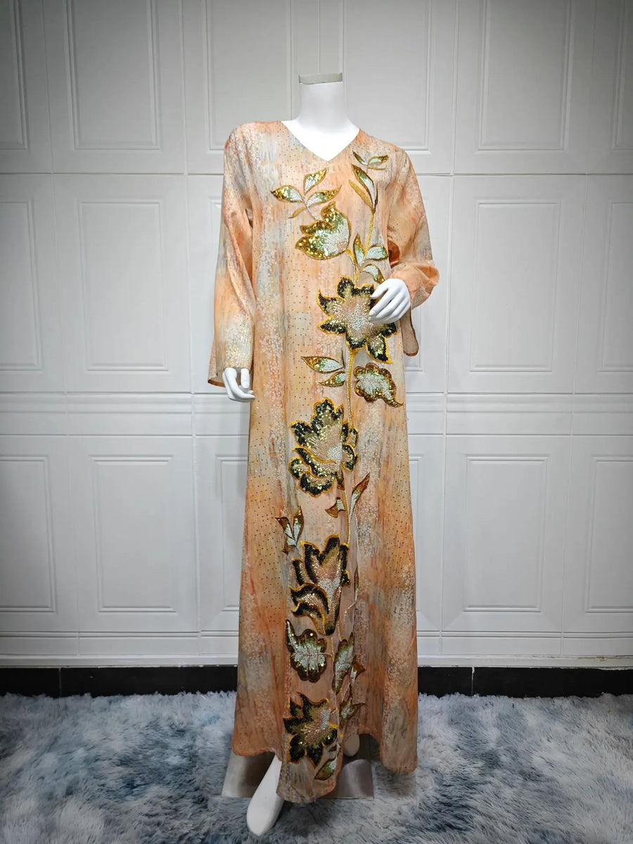 Flowers of Light – The Sequined Eid Djellaba for the Muslim Woman in America