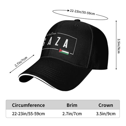 Summer Casual Baseball Cap Gaza Palestine Flag Outdoor Sport Trucker Hat For Unisex-Teens Adjustable  y2k Funny Snapback Cap