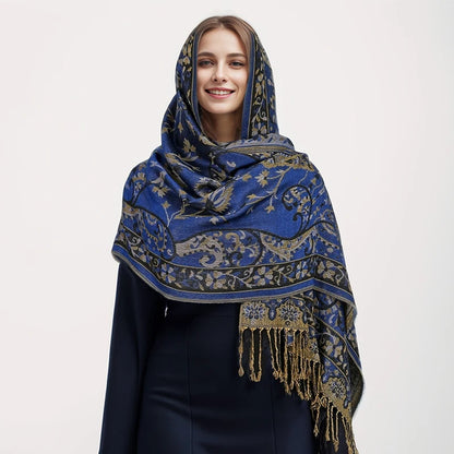 The Pashmina Veil – Long Cashmere Hijab Shawl for the Muslim Woman