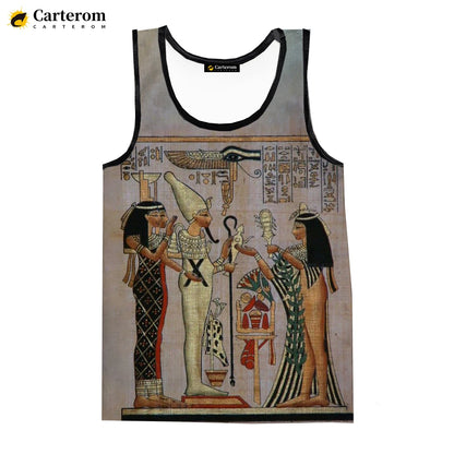 Egyptian God Pharaoh Tank Top – Men's Sleeveless Harajuku Oversized Streetwear