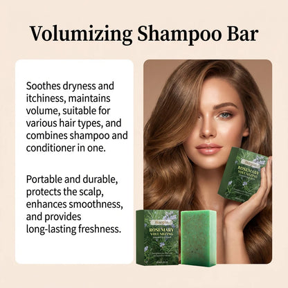 Rosemary Volumizing Shampoo Bar Natural Olive Coconut Oil Solid Soap Hair Cleansing Refreshing Smooth Lightweight Hair Care