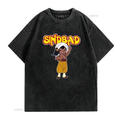 80s vintage retro German tv show 80er Deutsche Kinder Serie Sindbad T Shirt long or short sleeves vintage Washed Soft Stretched