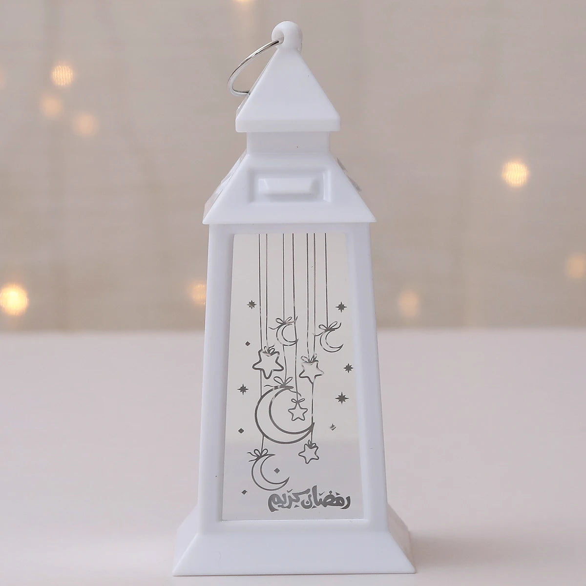 Starry Moon Candle Wind Lamp Ramadan Decoration for Home Led Lantern Ornament Eid Mubarak Party Islamic Muslim Decors Supplies
